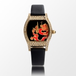 龙纹镶钻优雅酒桶形女士手表W50009L