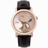 时光一百 太极飞轮月相镂空皮带机械表W60012M