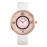 灵动闪钻天然贝母真皮石英女表W50280L