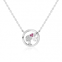 Barbie Constellation Series S925 Silver Virgo Barbie Logo Shinning Zircon Women Girls Necklace BSXL133