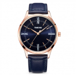 时光一百 罗马数字薄款皮带石英男表W80226G